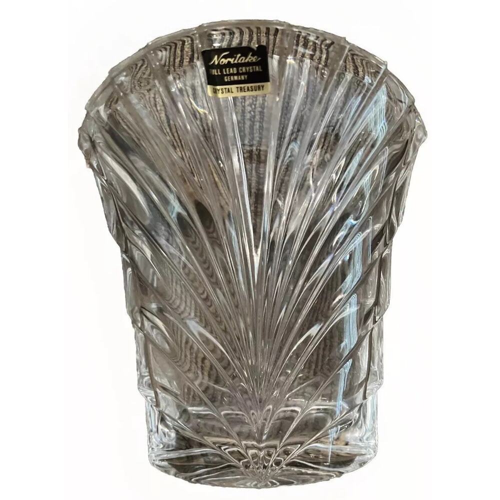 NORITAKE FULL LEAD CRYSTAL VASE WEST GERMANY CRYSTAL TREASURY